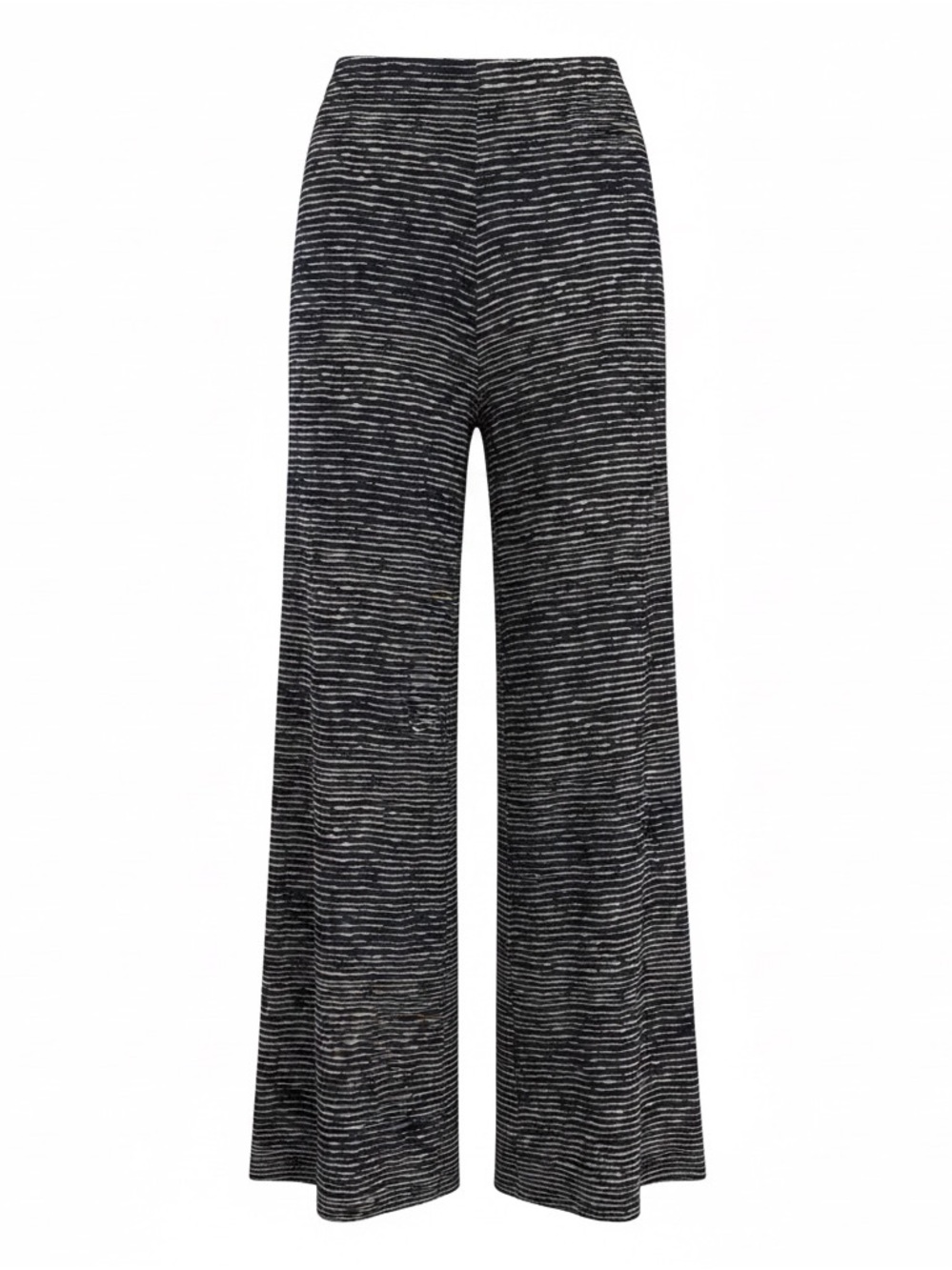 Veronica M Black & White Wide-Leg Knit Palazzo Pants